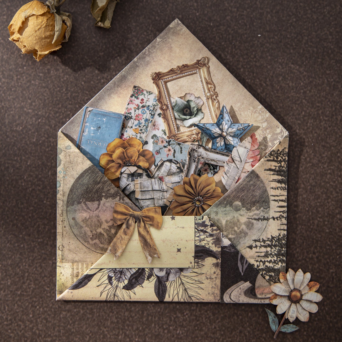 30 Pcs Vintage Flower Gadgets Stickers JWSG