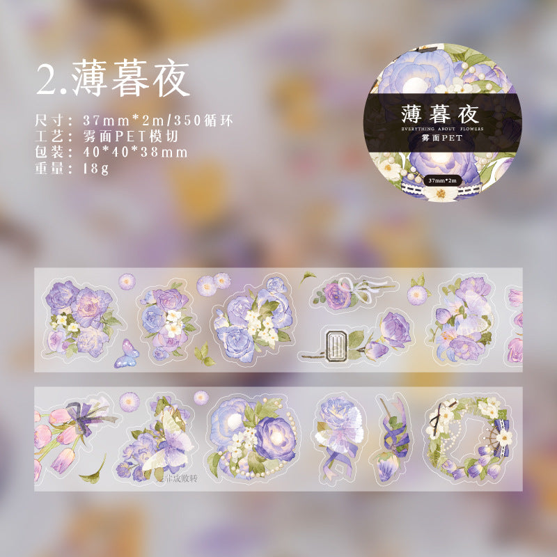 1 Roll Pre-cut PET Stickers Tape SMZC