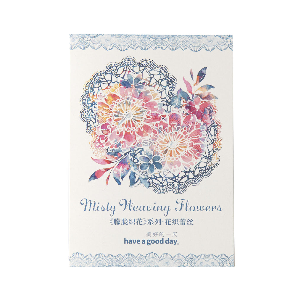 10 Pcs Lace Flower PET Stickers MLZH