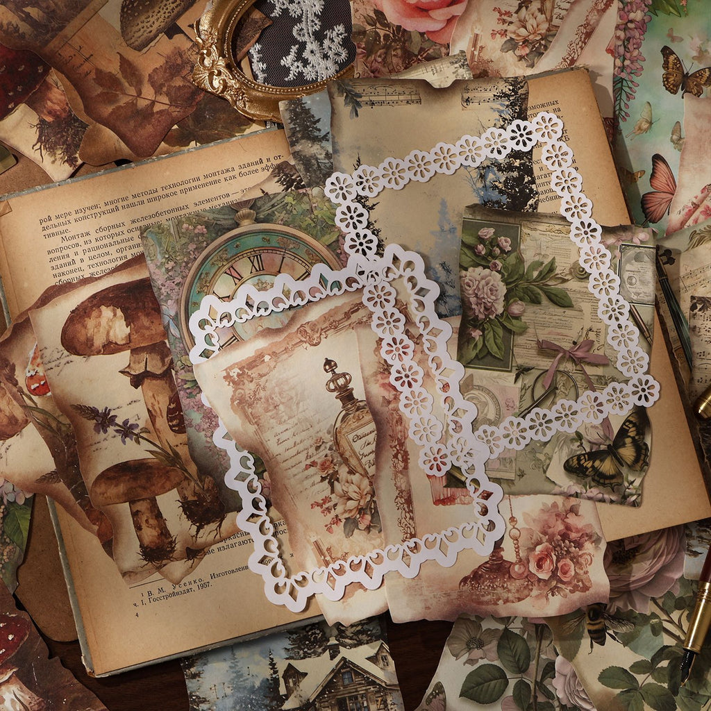24 Sheets Fantasy Junk Journal Paper DLEHX