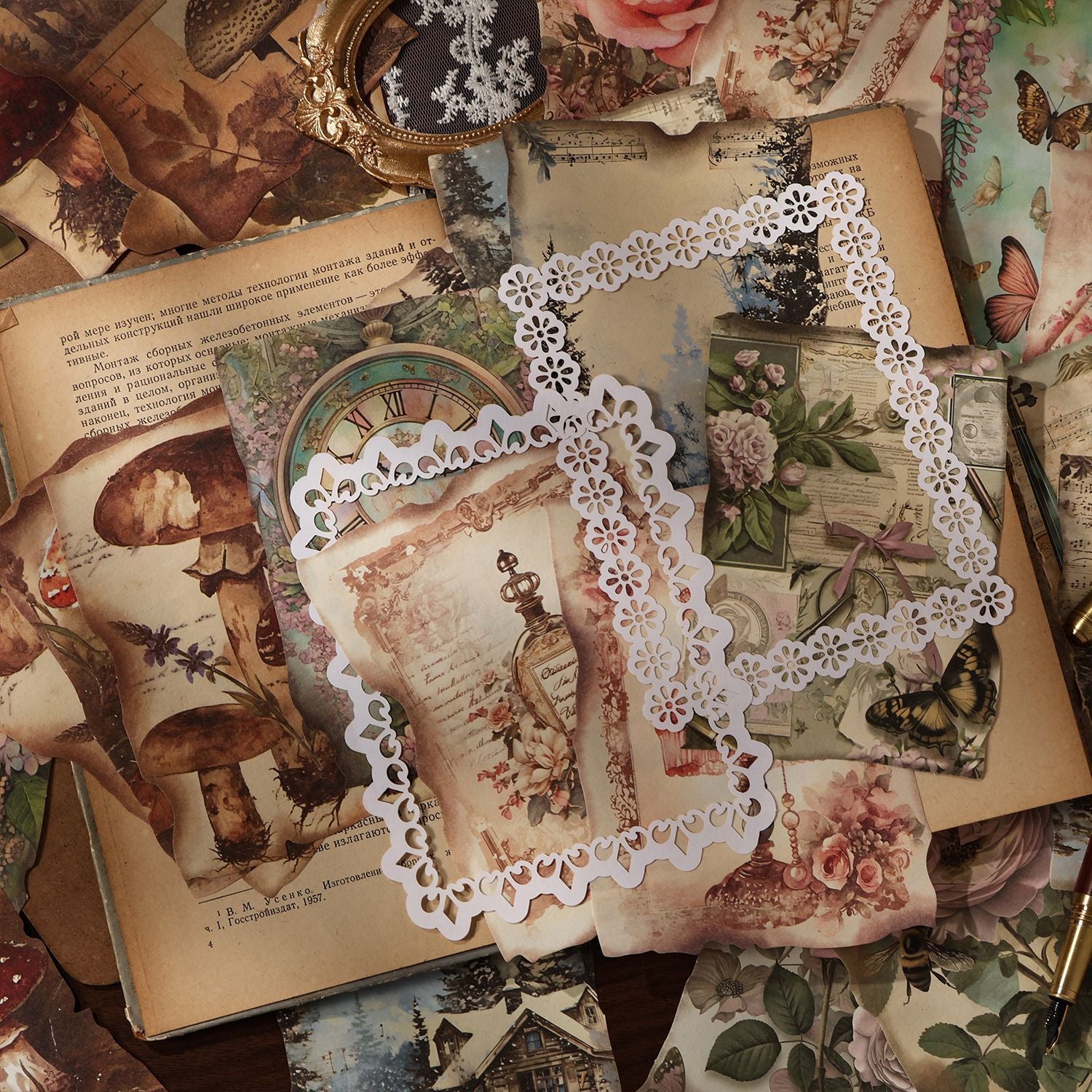 24 Sheets Fantasy Junk Journal Paper DLEHX