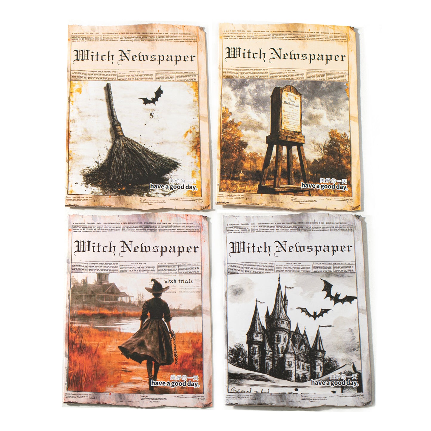 20 Pcs Dark Magic Newspaper Stickers MBBK