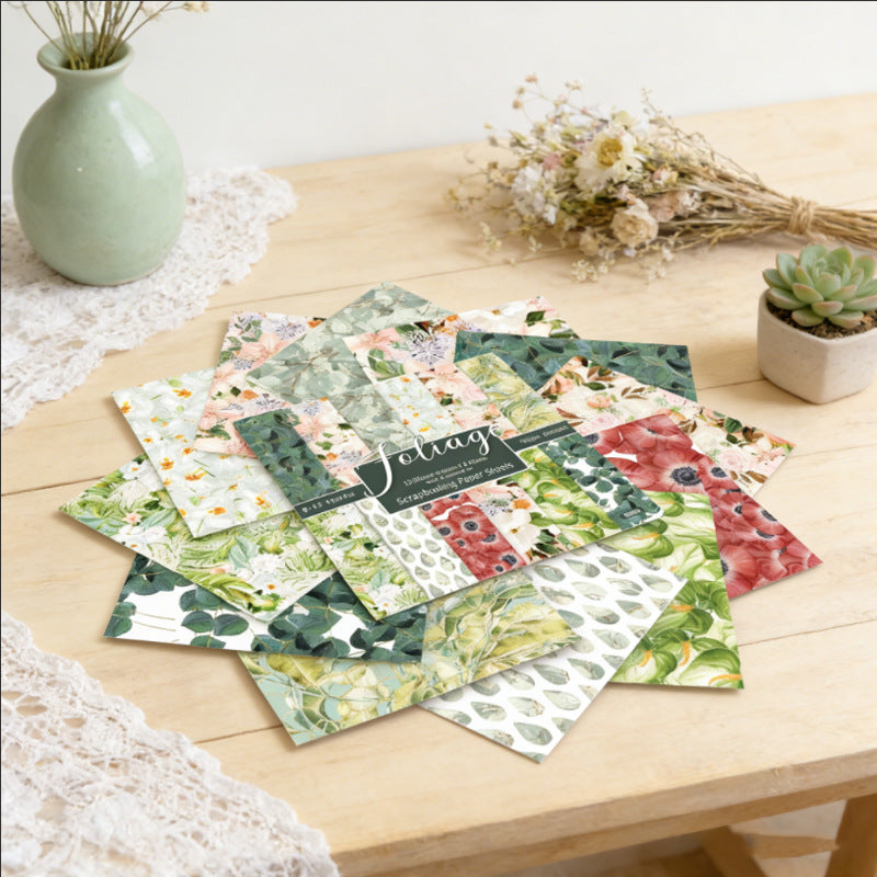 6 inch Leaf Scrapbook Paper Pad SKP609