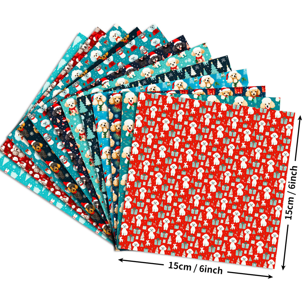 6 inch Christmas Puppy Scrapbook Paper Pad PA346