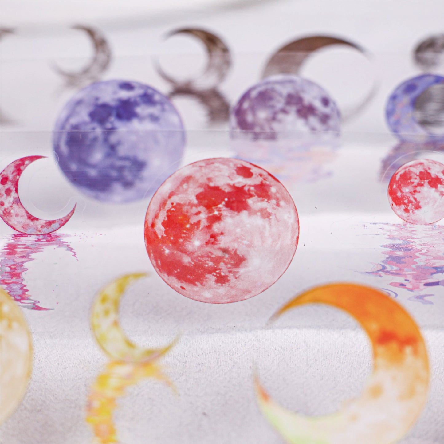 1 Roll Moon Themed PET Stickers Tape YGXL