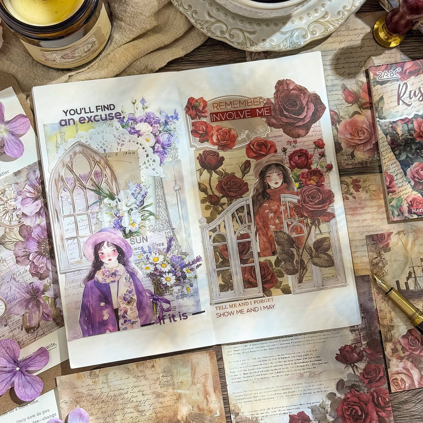 30 Sheets Vitntage Journal Paper JJCC