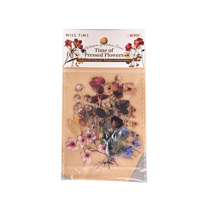 40 Pcs Flower Botanical PET Stickers ZRXY
