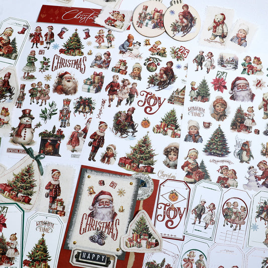 3 Sheets Christmas Rub on Stickers T2496