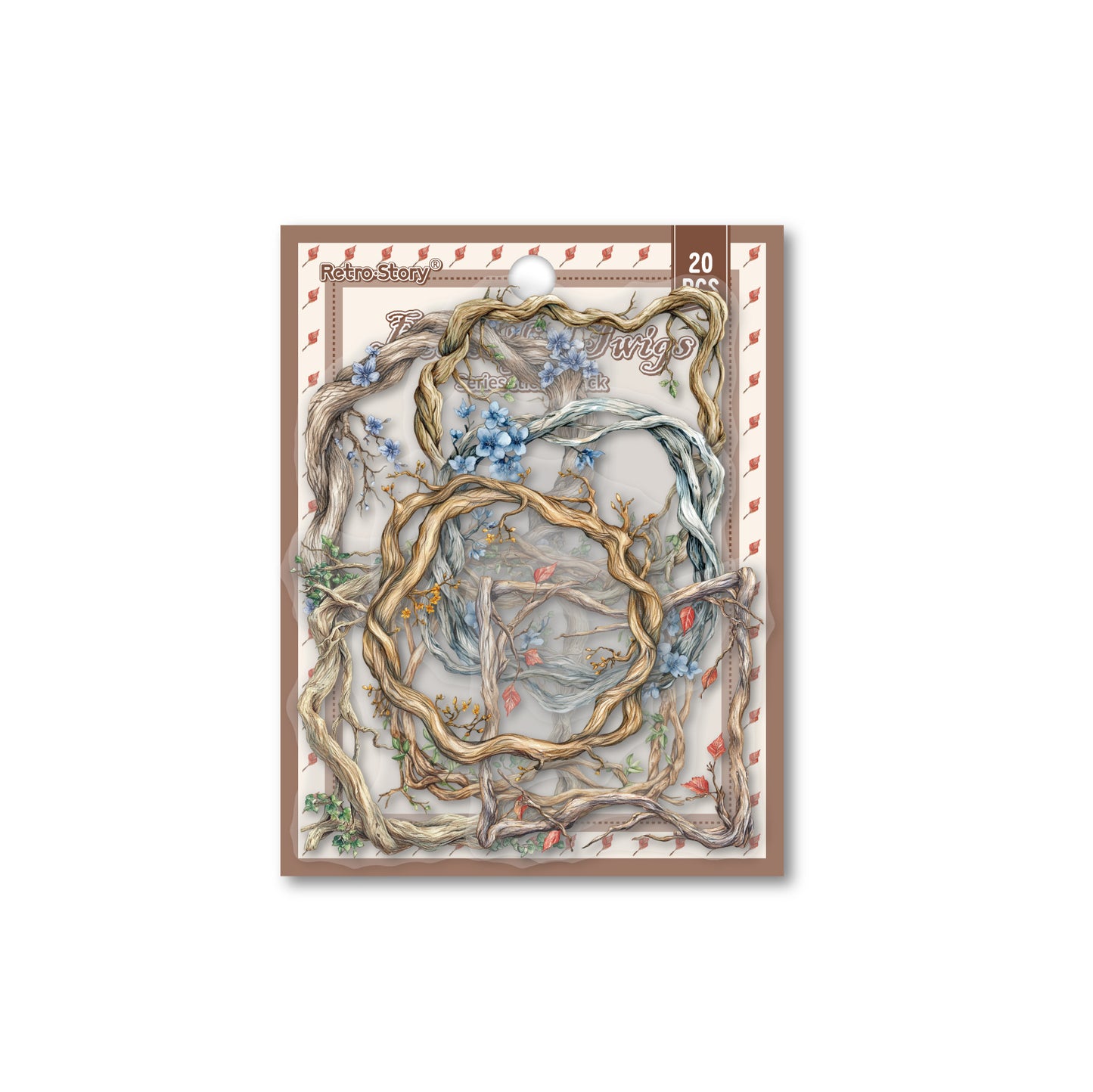 20 Pcs Tree Vine Frame Stickers ZYXL
