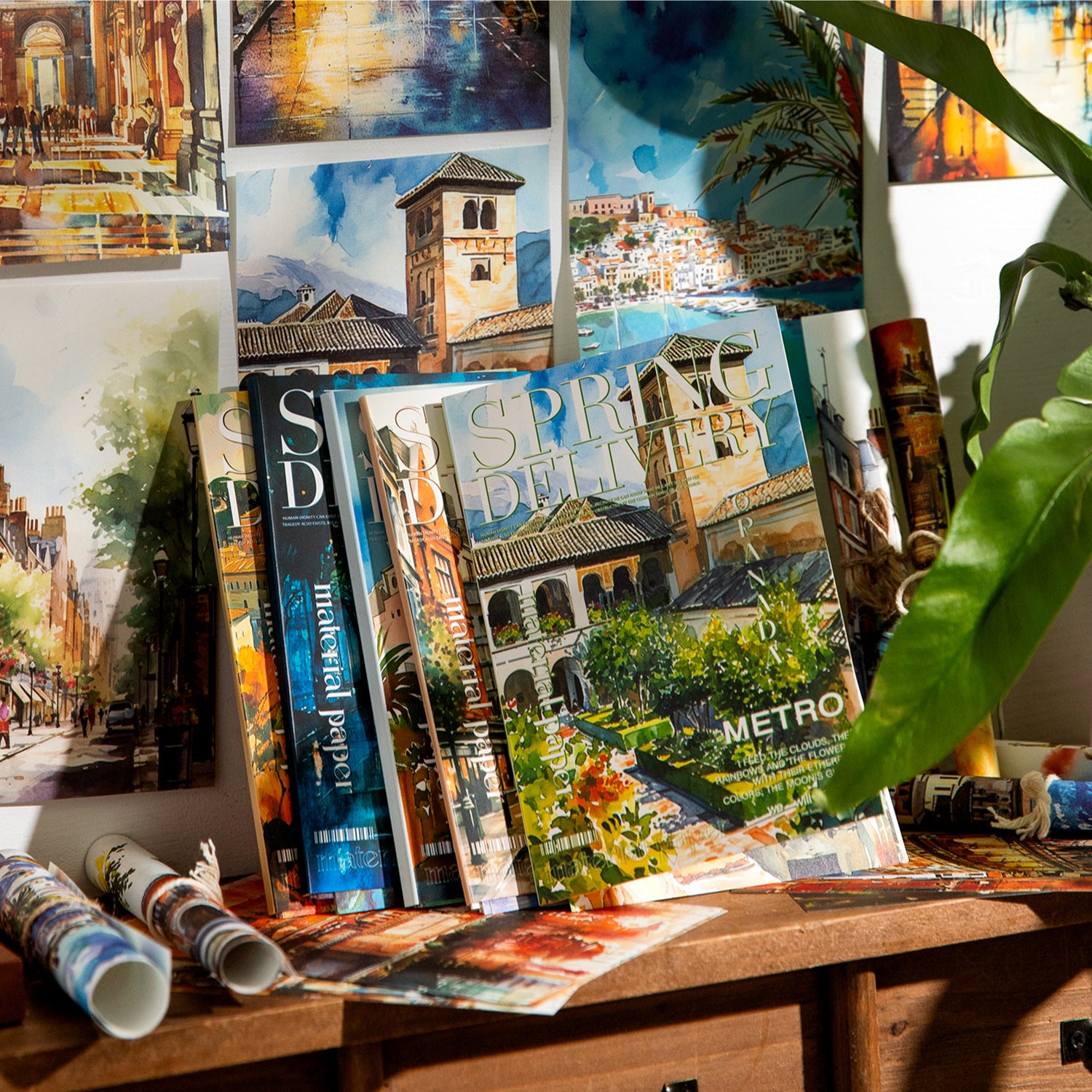 30 Pcs Spring Travel Scrapbook Paper CRPS