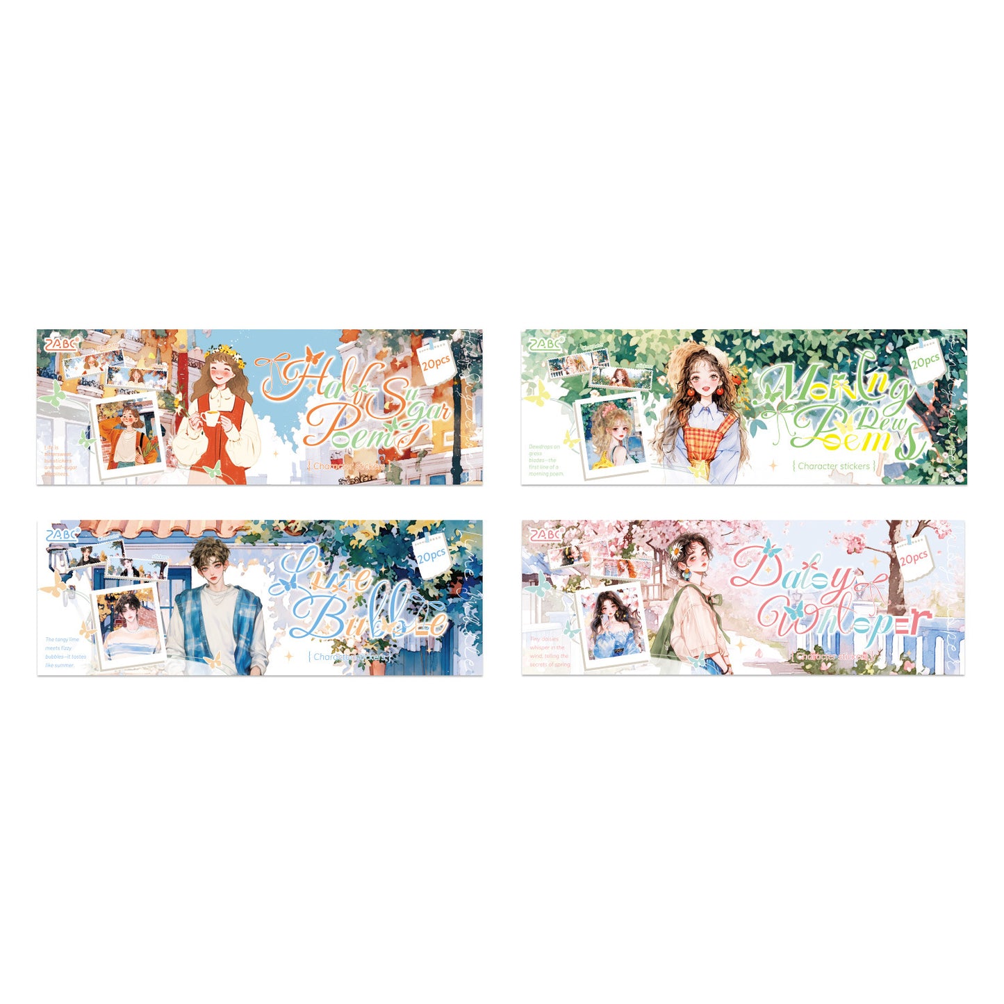 20 Sheets Fashion Girl Boy Stickers Book TYRJB