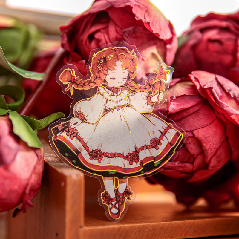 10 Pcs Fairy Girl PET Stickers THJC
