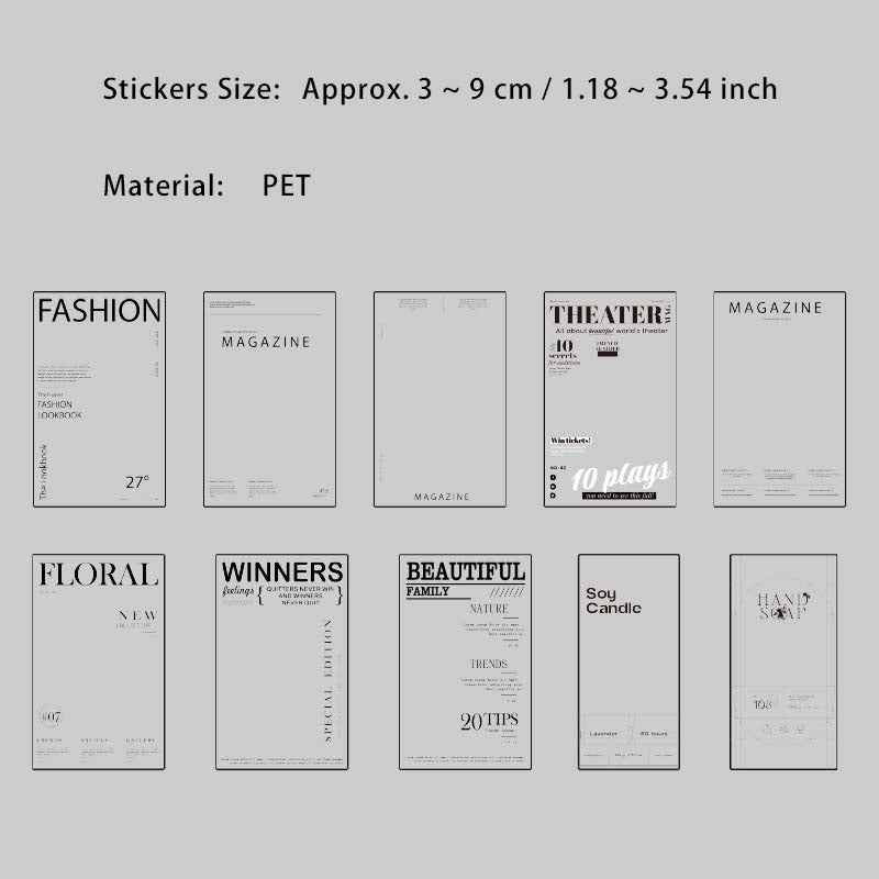 20 Pcs Photography Flim PET Stickers YJSC
