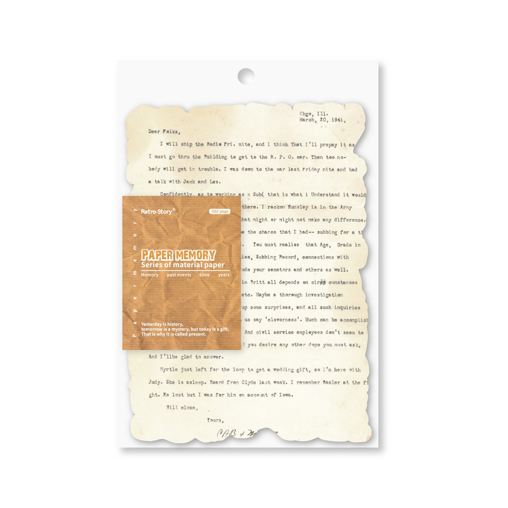 10 Pcs Vintage Junk Journal Paper ZYXL