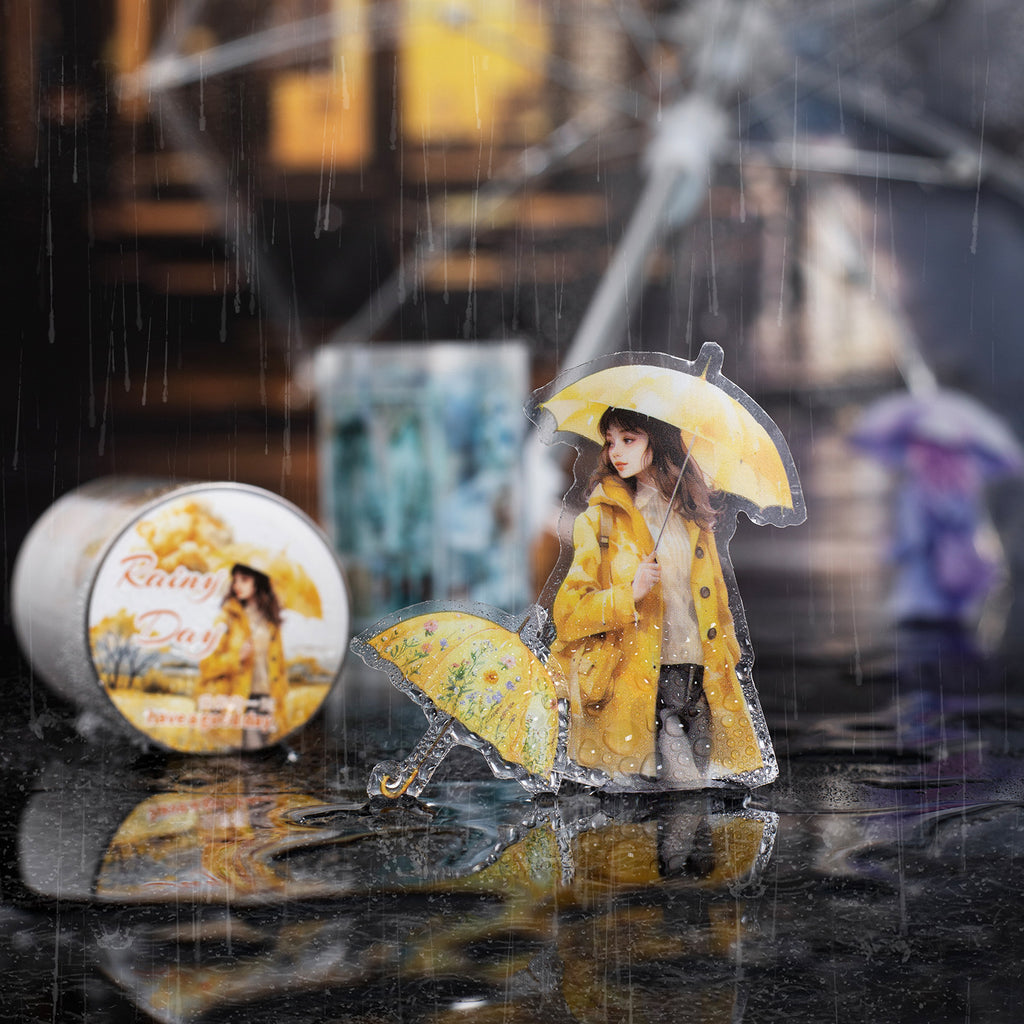1 Roll Rainy Day PET Sticker Tape XYTX