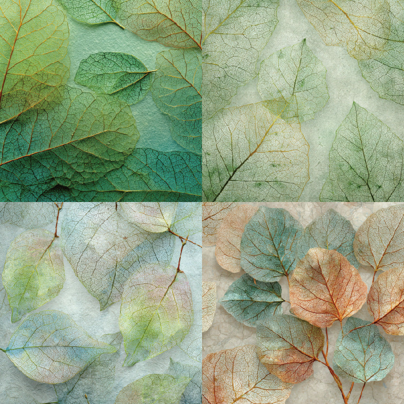 6 inch Green Leaf Texture Scrapbook Paper Pad SKP577