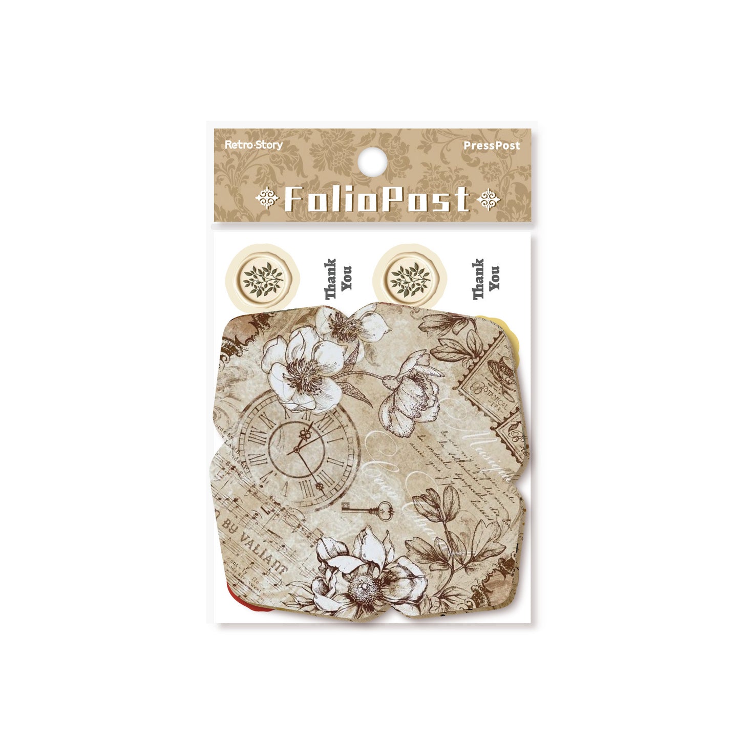 40 Pcs Floral Envelope and Wax Seal Stickers XFZY