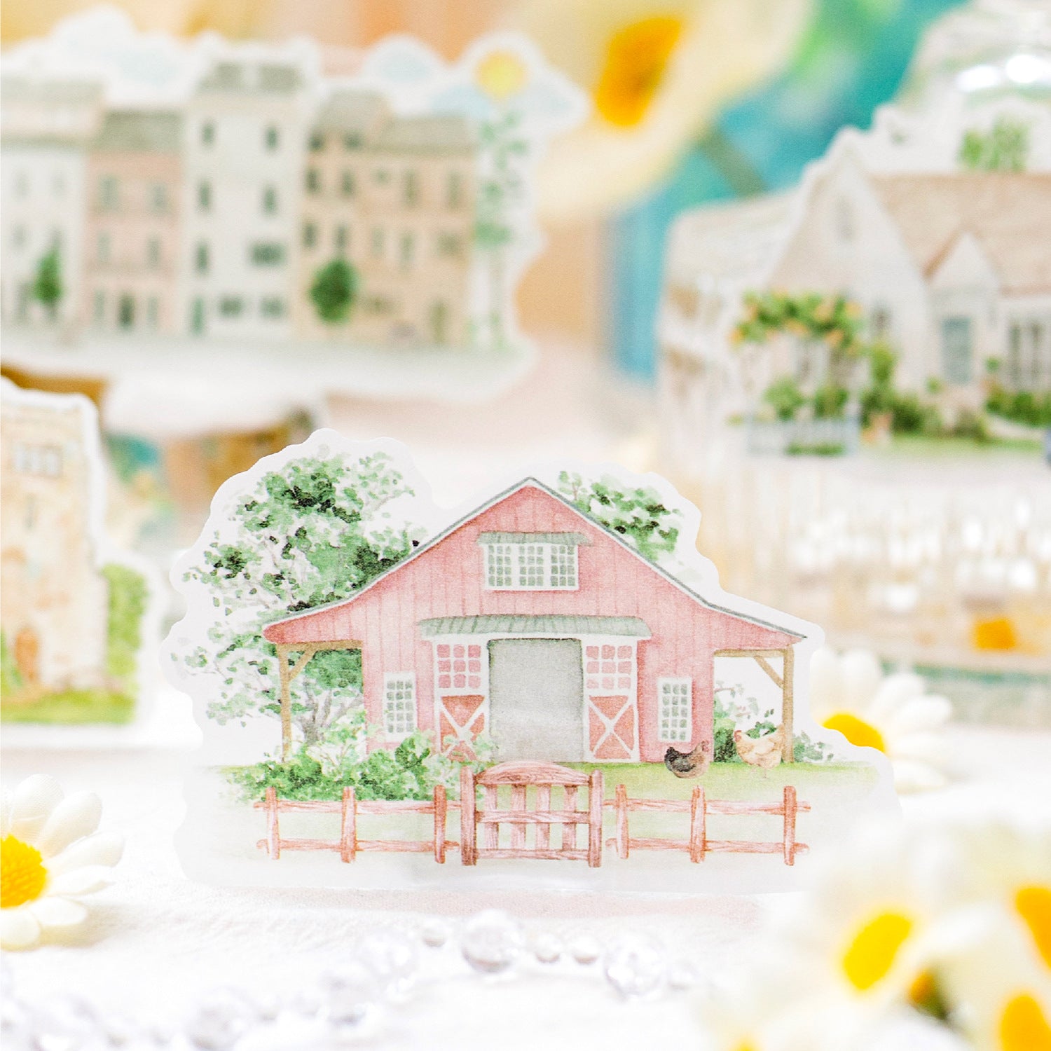 1 Roll Village House Washi Stickers Tape MDCG