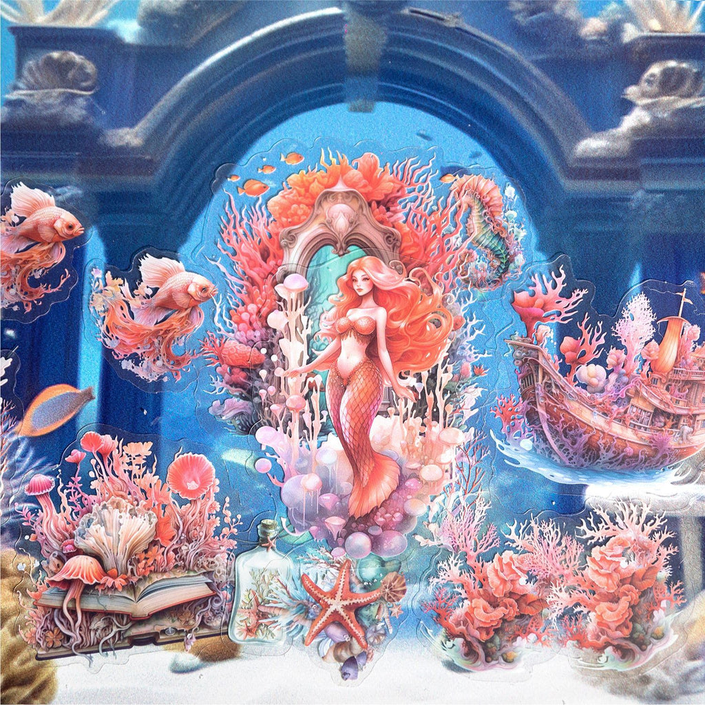 30 Pcs Ocean Landscape PET Stickers HYJG