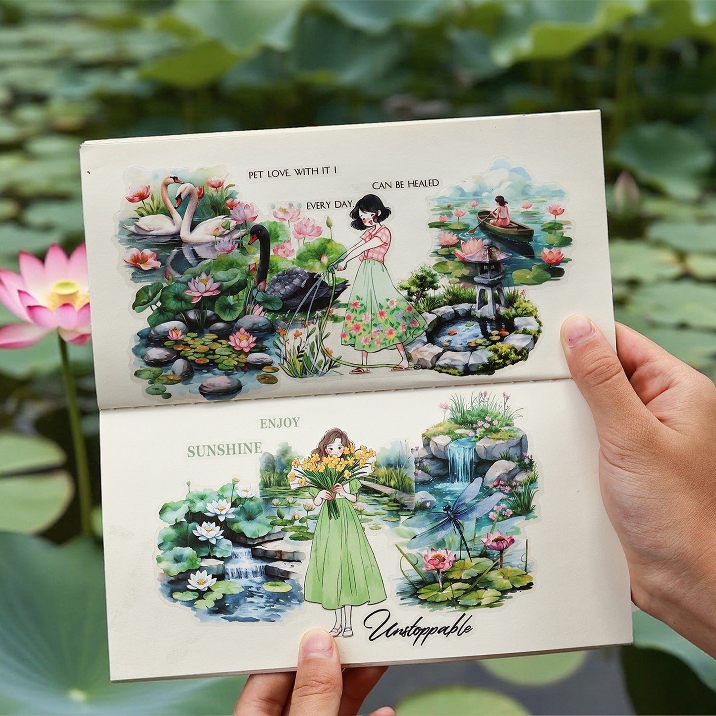 20 Pcs Pond Pool PET Stickers LYHY