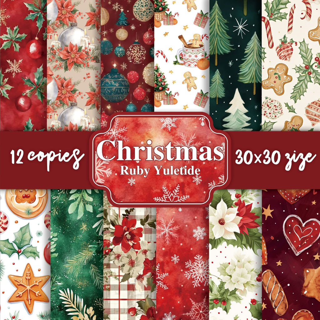 12 inch Christmas Scrapbook Paper Pad PAG059