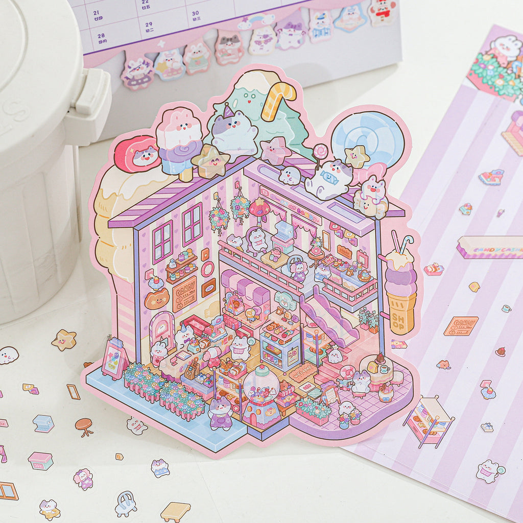 3D Shop Scene Stickers Kit DWYXBZ