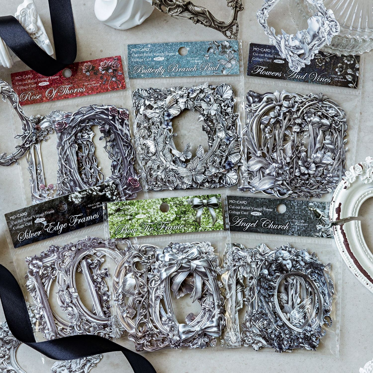 20 Pcs Sliver Frame Paper YSGY