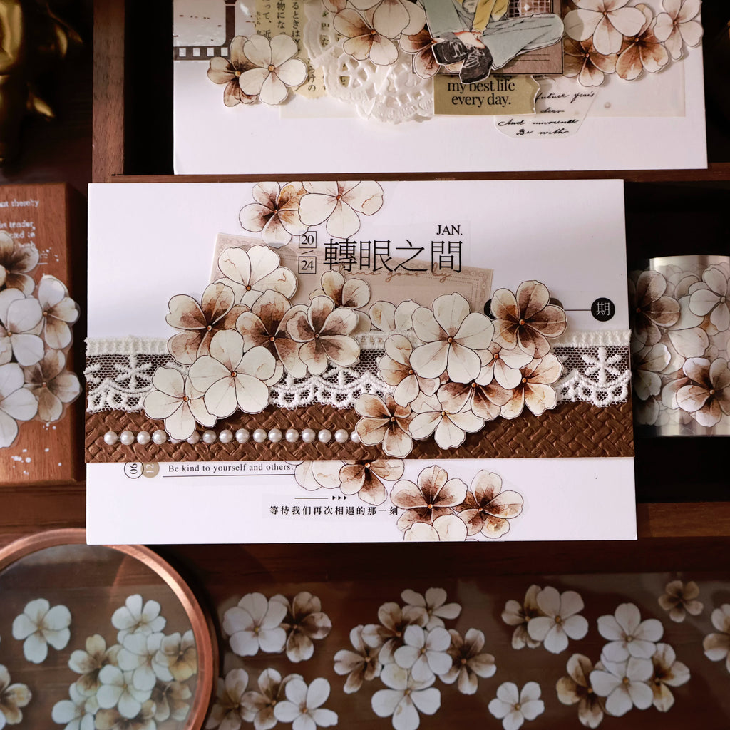 Floral Decorative Tape Rolls- Dusk Petals