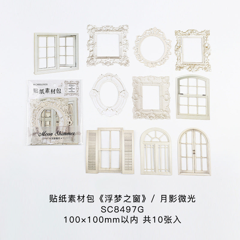 40 Pcs Hollow Window Scrapbook Paper FMZC
