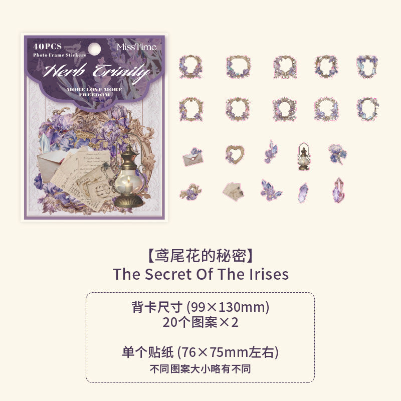 40 Pcs Vintage Collage Stickers YWHDMM