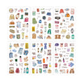 6 Pcs Everyday Journal PET Stickers -Travel List