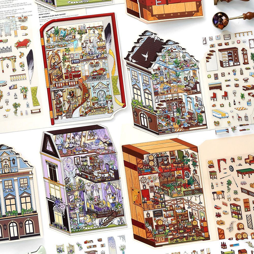 3D Loft Scene DIY Stickers Kit WDXW22
