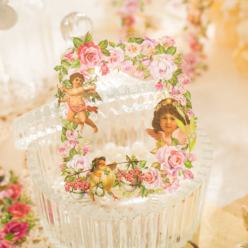 10 Pcs Flower Frame PET Stickers MYTS