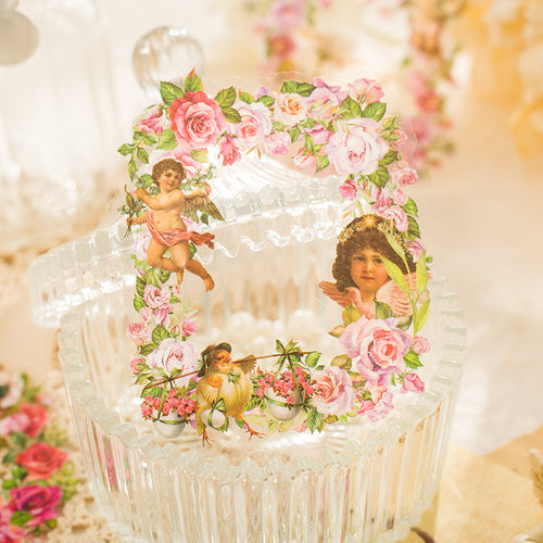 10 Pcs Flower Frame PET Stickers MYTS