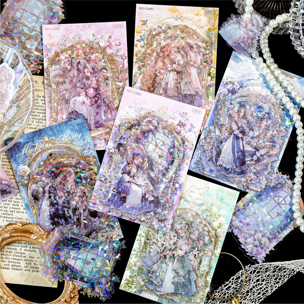 20 Pcs Vintage and Windows PET Stickers GTJR