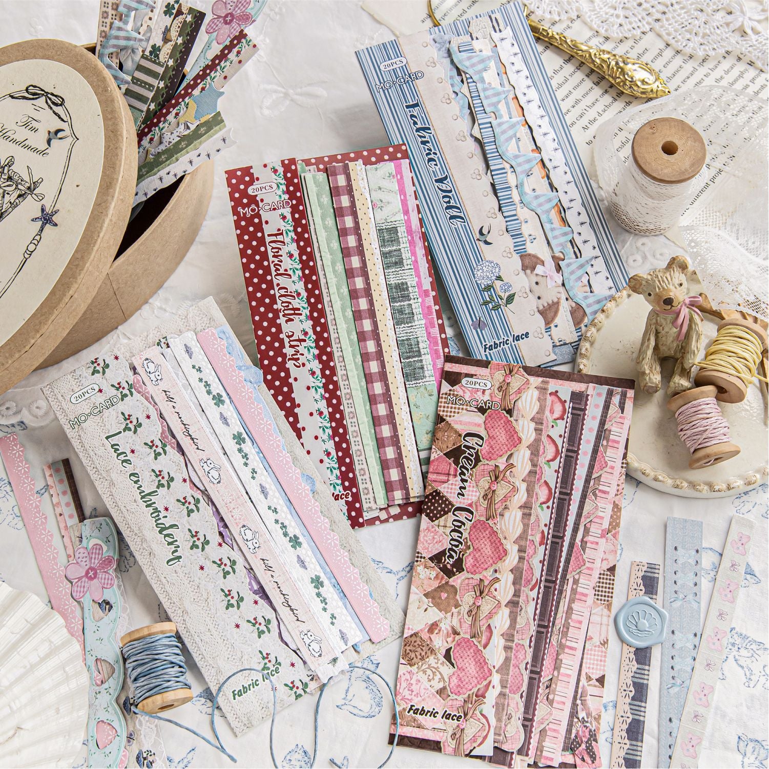 20 Pcs Vintage Floral Border Stickers BYHB