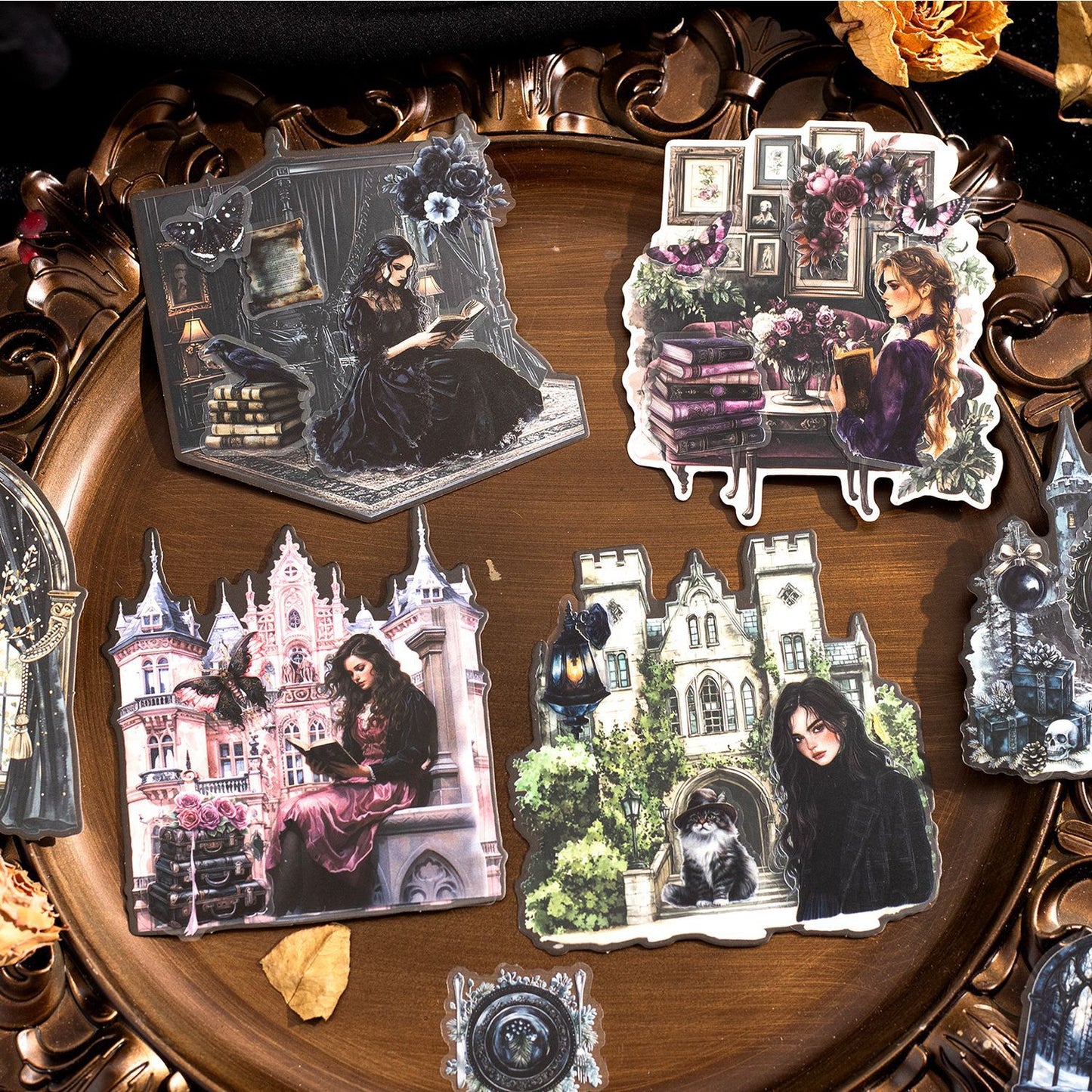 25 Pcs Dark Magic Theme PET Stickers HSSJ