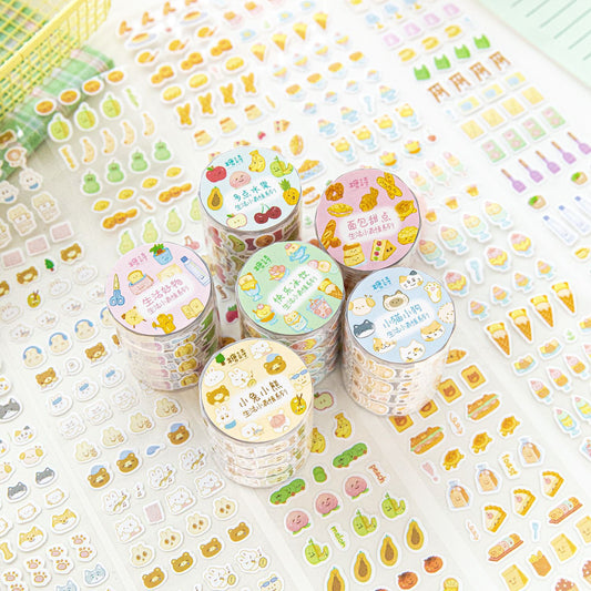 1 Roll PET Tape Emoji Stickers SHXBQ