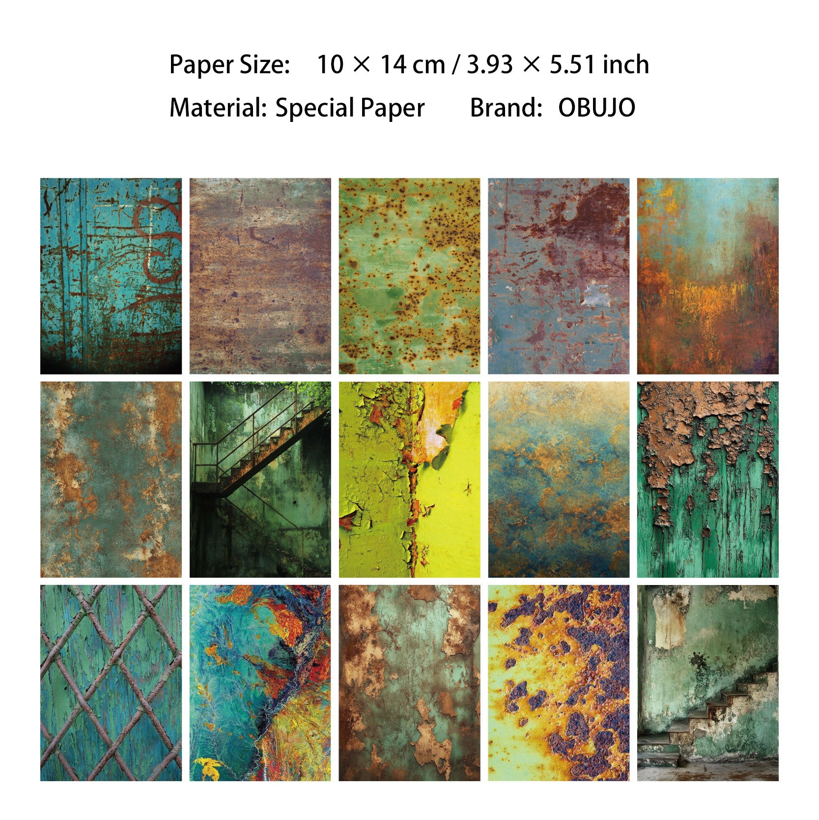 30 Pcs Rust Theme Scrapbook Paper XJXL