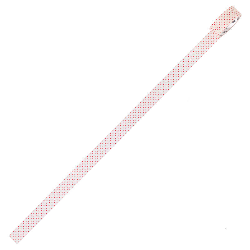 Polka Dots Glitter Translucent Vellum Tape - Red Dots