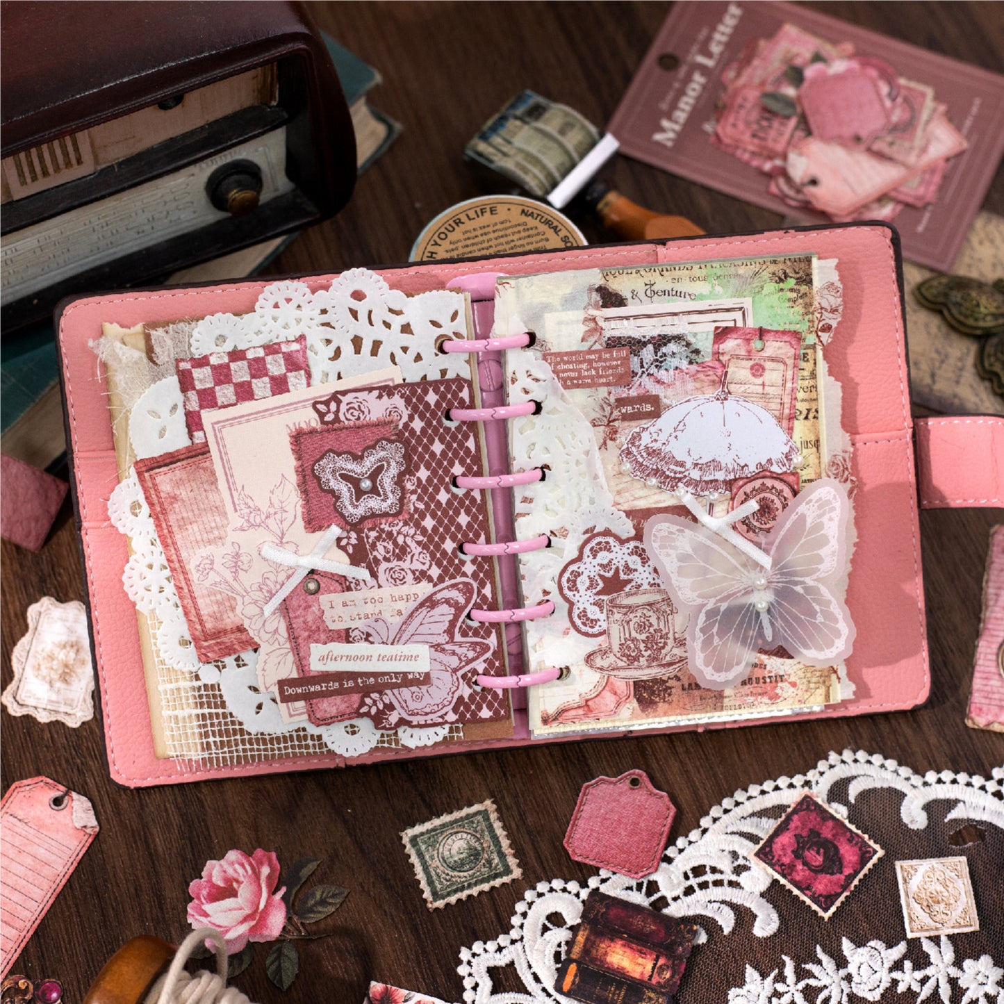 30 Pcs Vintage Journal Stickers ZYXJ