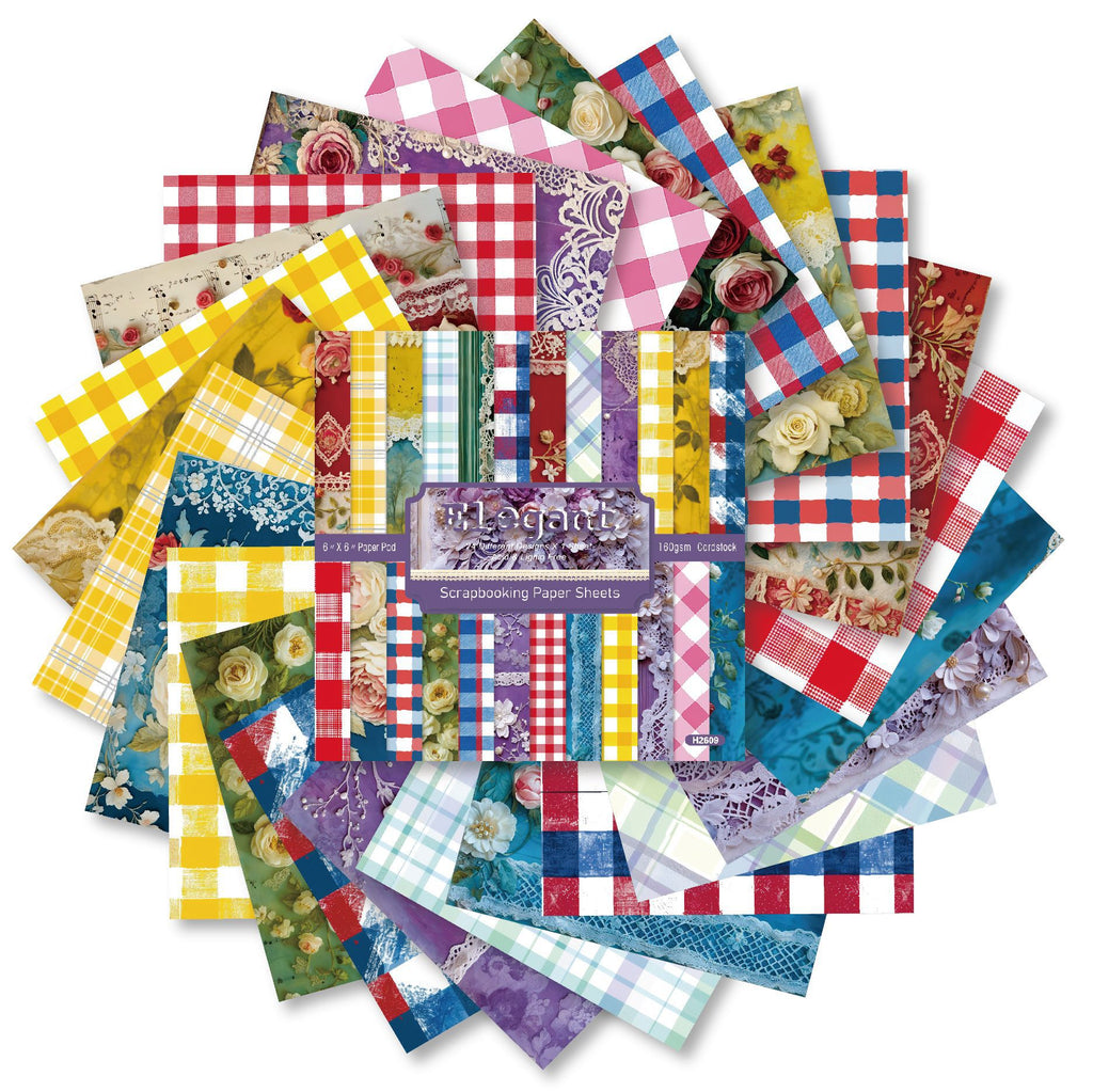 6 inch Elegant Scrapbook Paper Pad SKP609