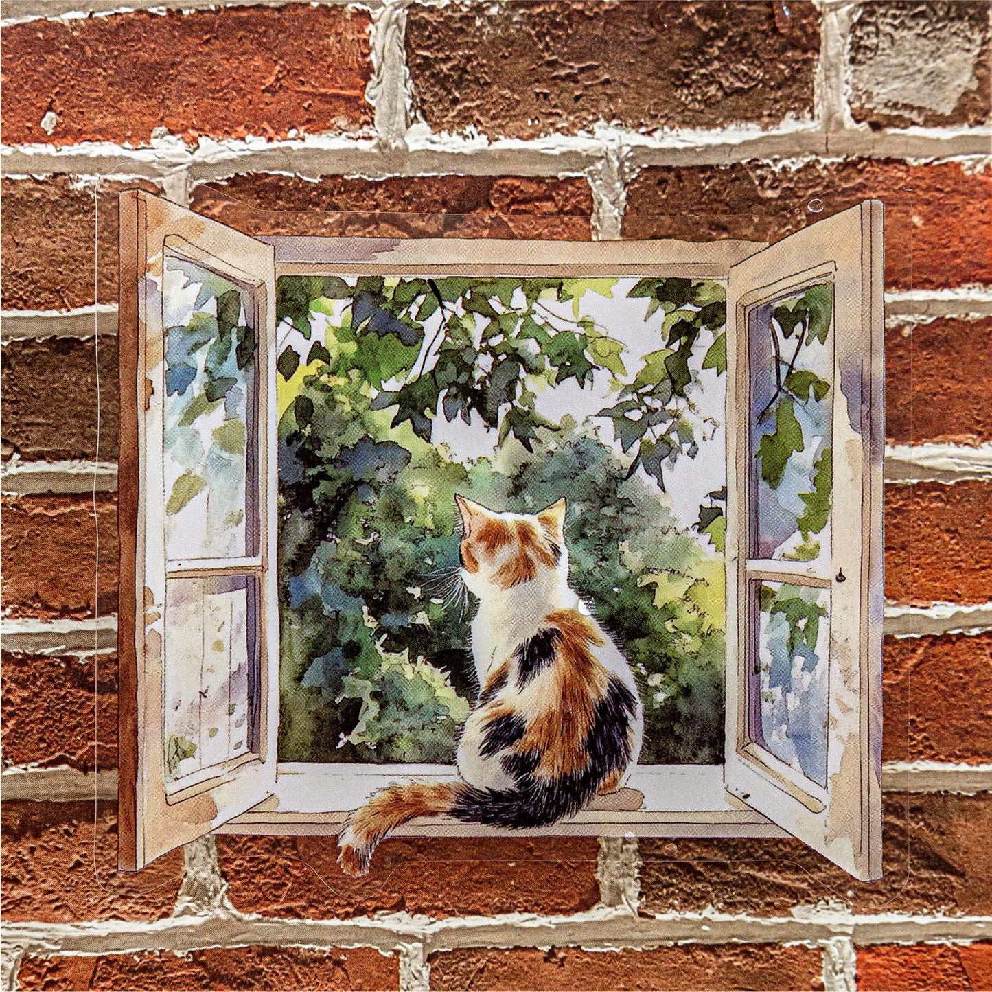 30 Pcs Windows Landscape PET Stickers CBDWM