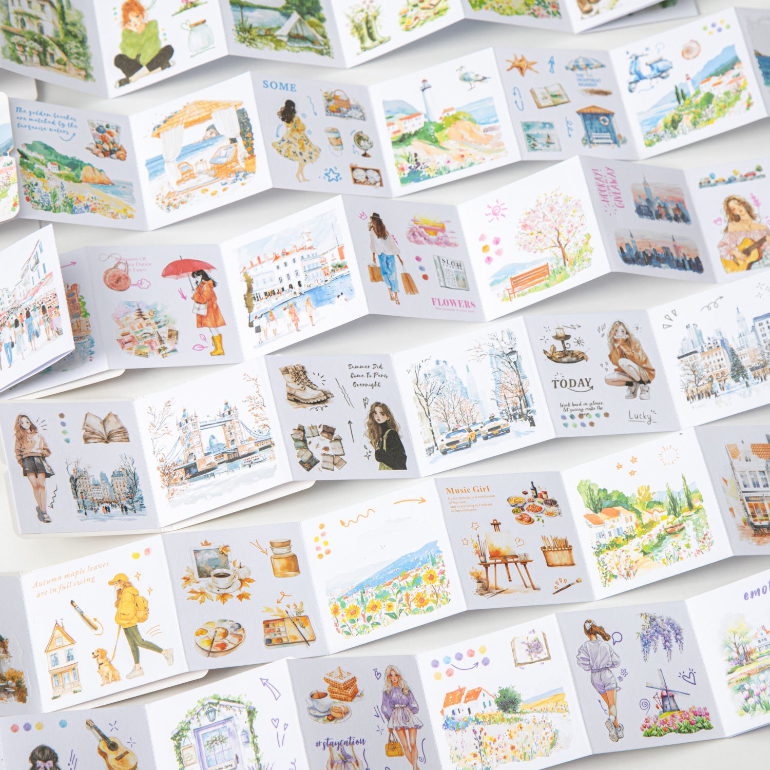 10 Sheets Travel Washi Stickers LXHB