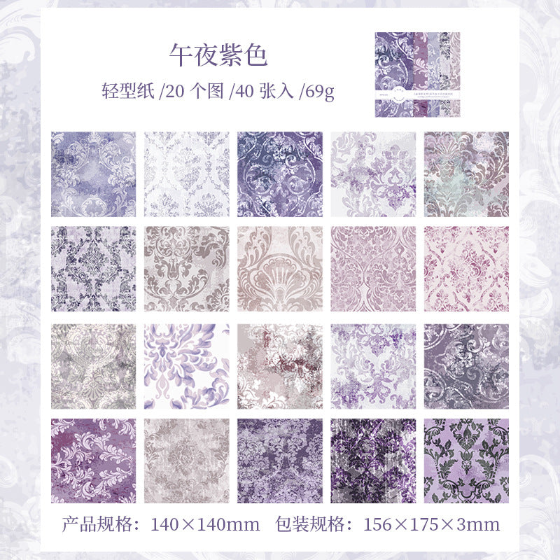40 Pcs Maurice Theme Scrapbook Paper MLSHY