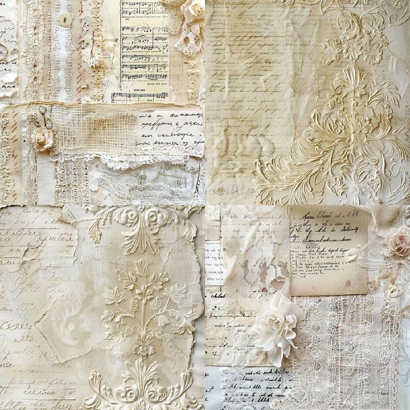 6 inch Embossed Lace Scrapbook Paper Pad SKP531