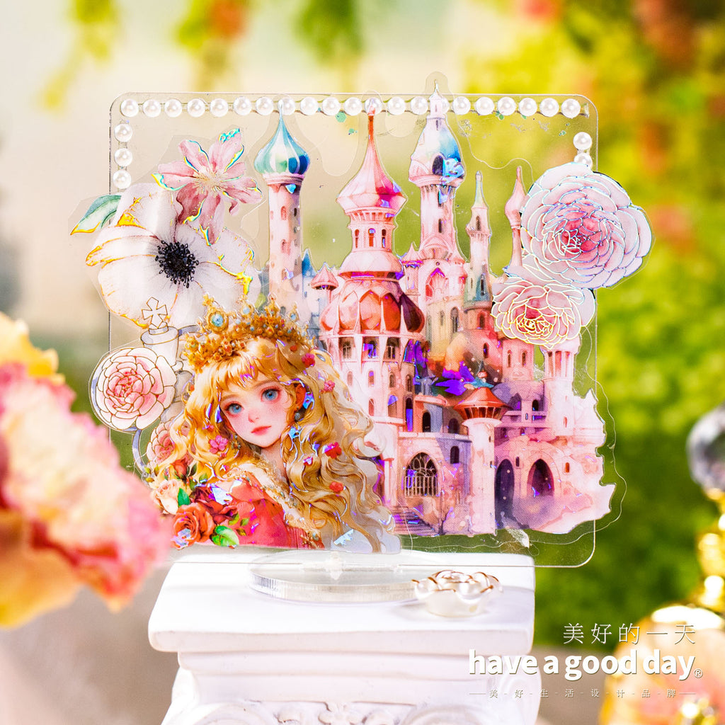 8 Pcs Princess and Castle PET Stickers GZCB