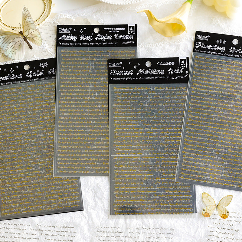 4 Sheets Quote PET Stickers FGLJ