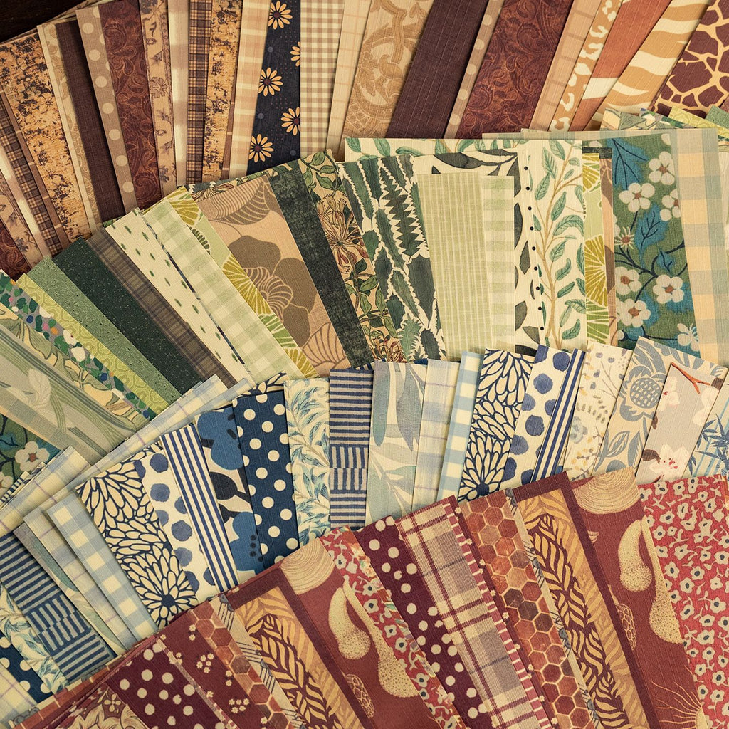 60 Pcs Retro British Manor Linen Textured Paper
