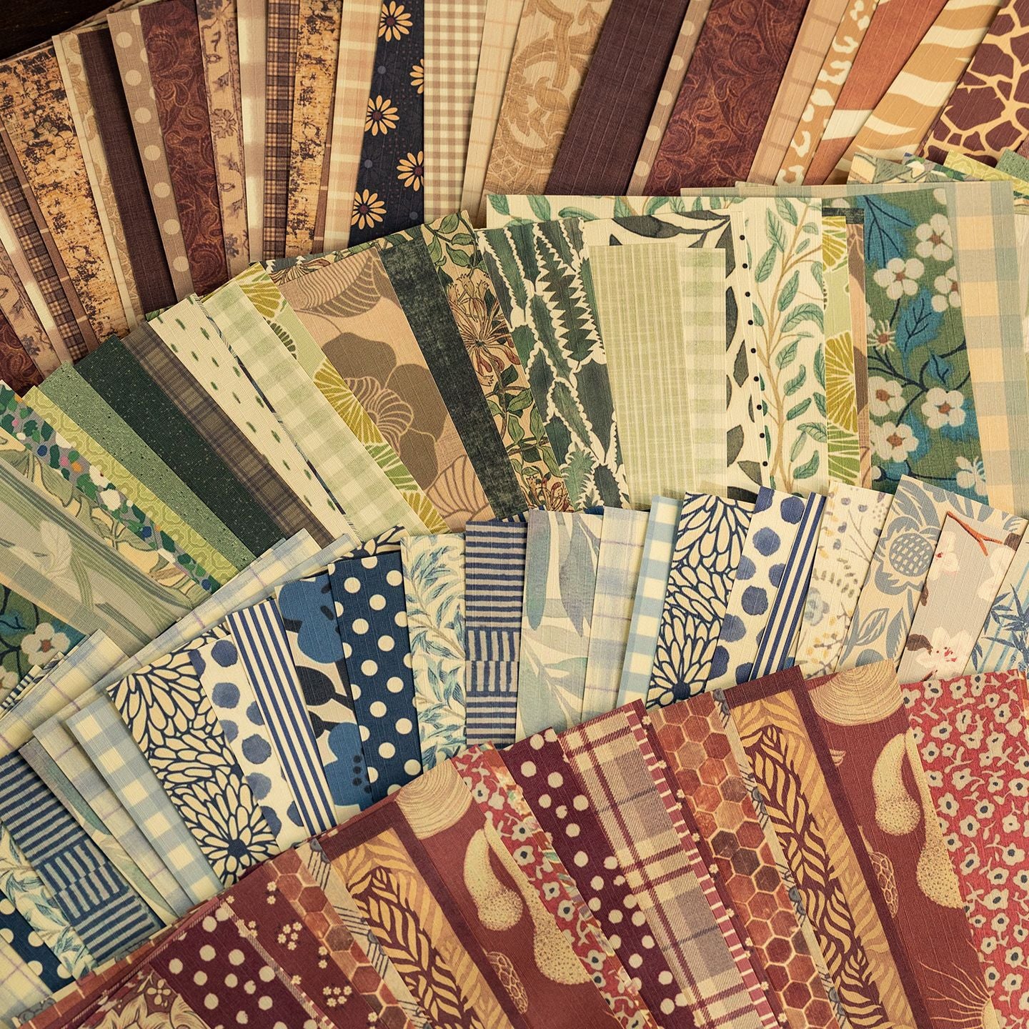60 Pcs Crimson Manor Linen Textured Paper
